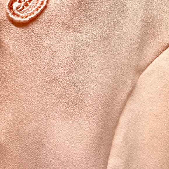 Elizabeth William VTG Top Women Size 14P Button Down Short Sleeve Pink Floral - Picture 4 of 4